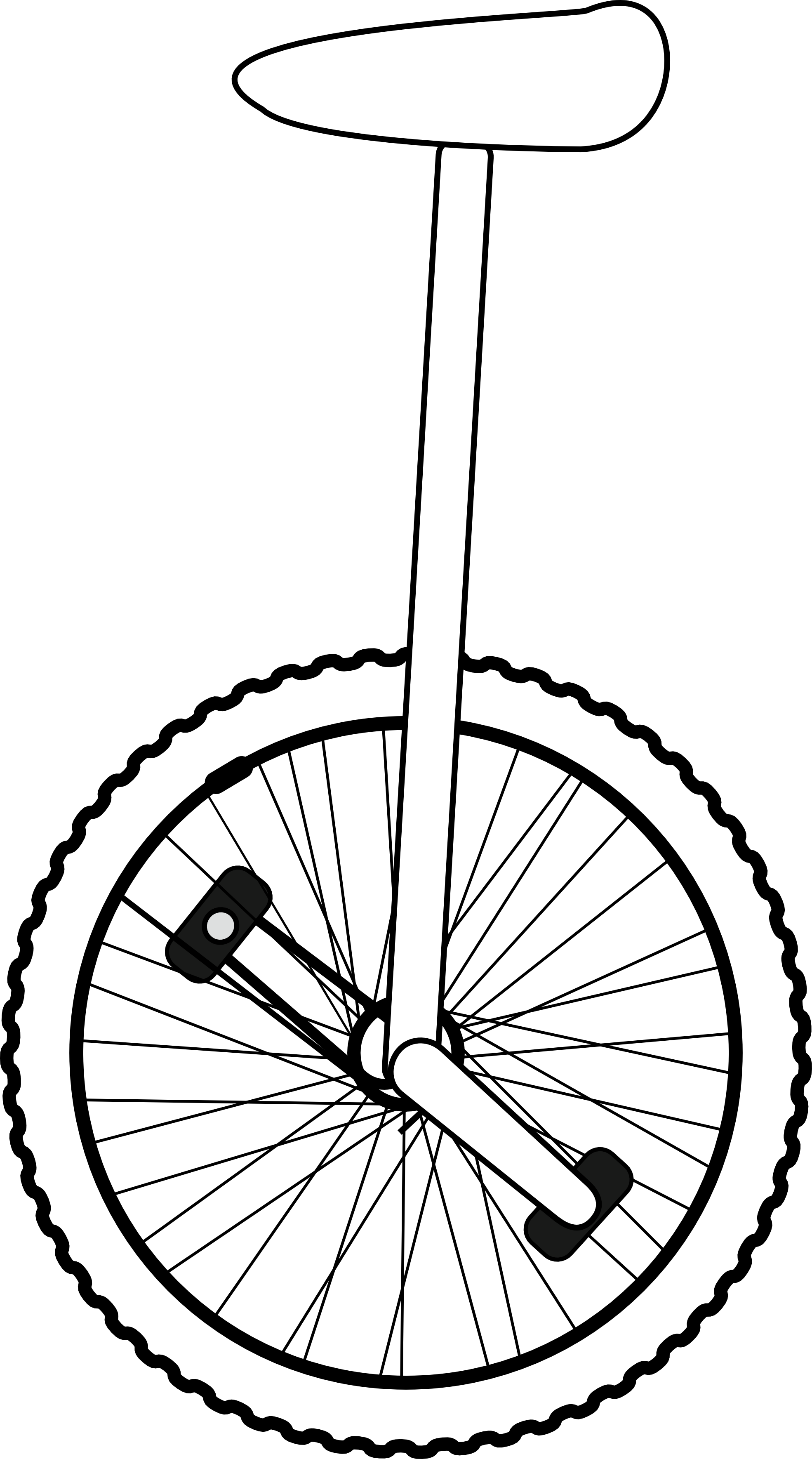 1969x3537 Unicycle Drawing Free Download On Melbournechapter - Unicycle Sketch