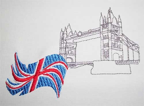 500x370 Union Jack With Tower Bridge Cyncopia Shop English - Union Jack Sketch