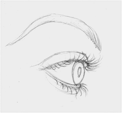 425x394 Eye Sketch Tutorial Unique Drawing The Human Eye Diy Tutorial - Unique Sketch Ideas
