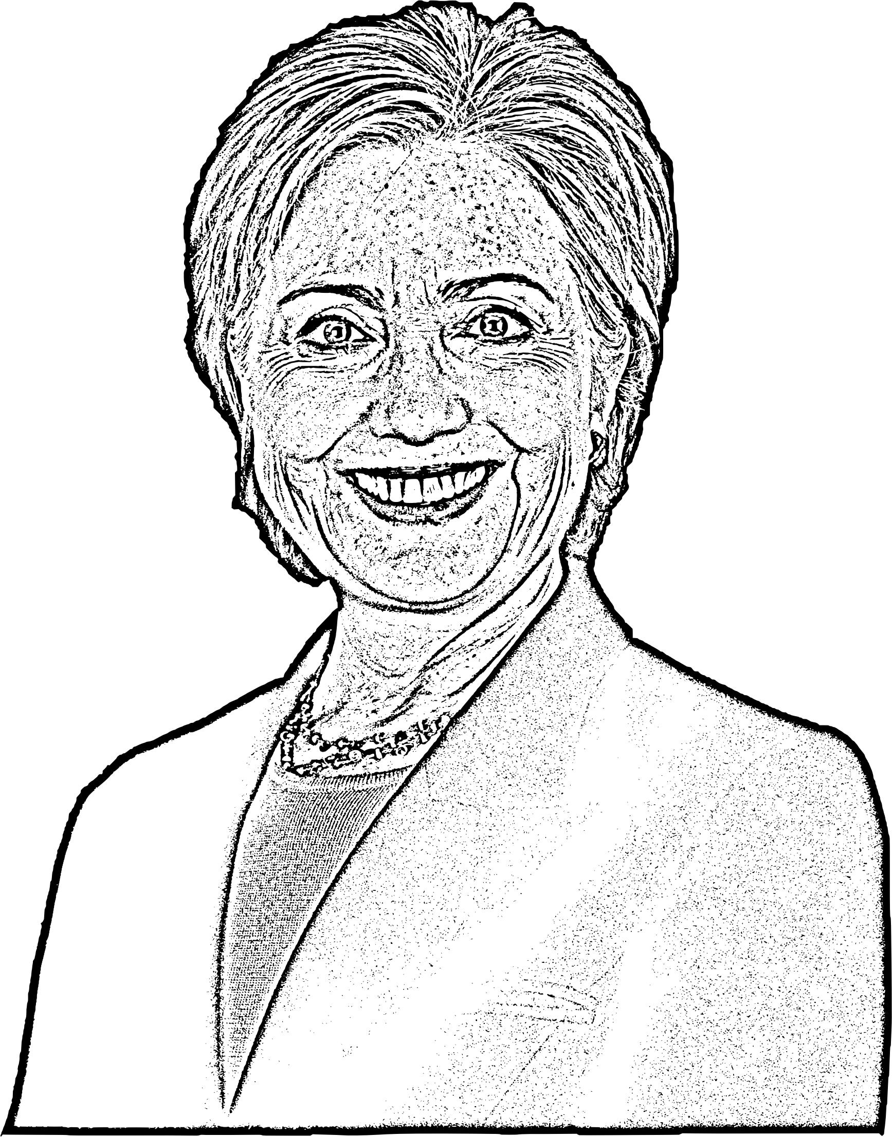 1735x2213 Hillary Clinton As President Of The United States (Sketch) Icons - United States Sketch