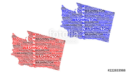 500x286 Sketch Washington (State) (United States Of America) Letter Text - United States Sketch