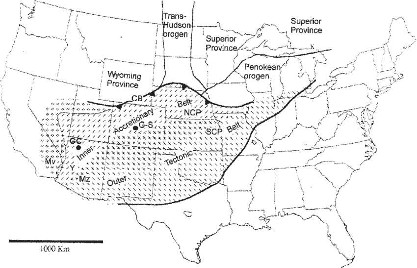 850x546 Sketch Map Of United States Showing Inferred Distribution Of - United States Sketch