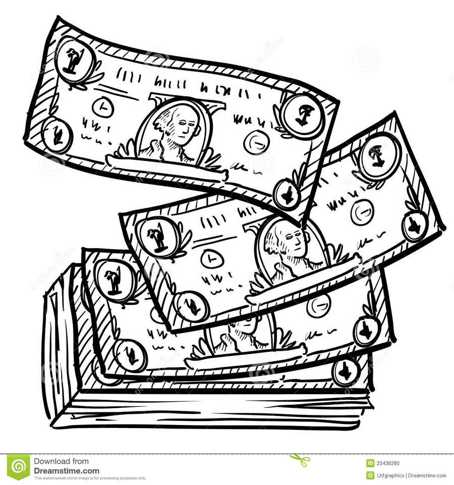 900x962 Download Drawing Of Dollar Bill Clipart United States One Dollar - United States Sketch