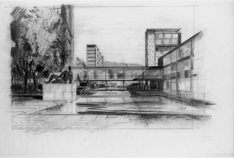 800x542 Sketch Perspective Of University Of Edinburgh Development Scheme - University Sketch