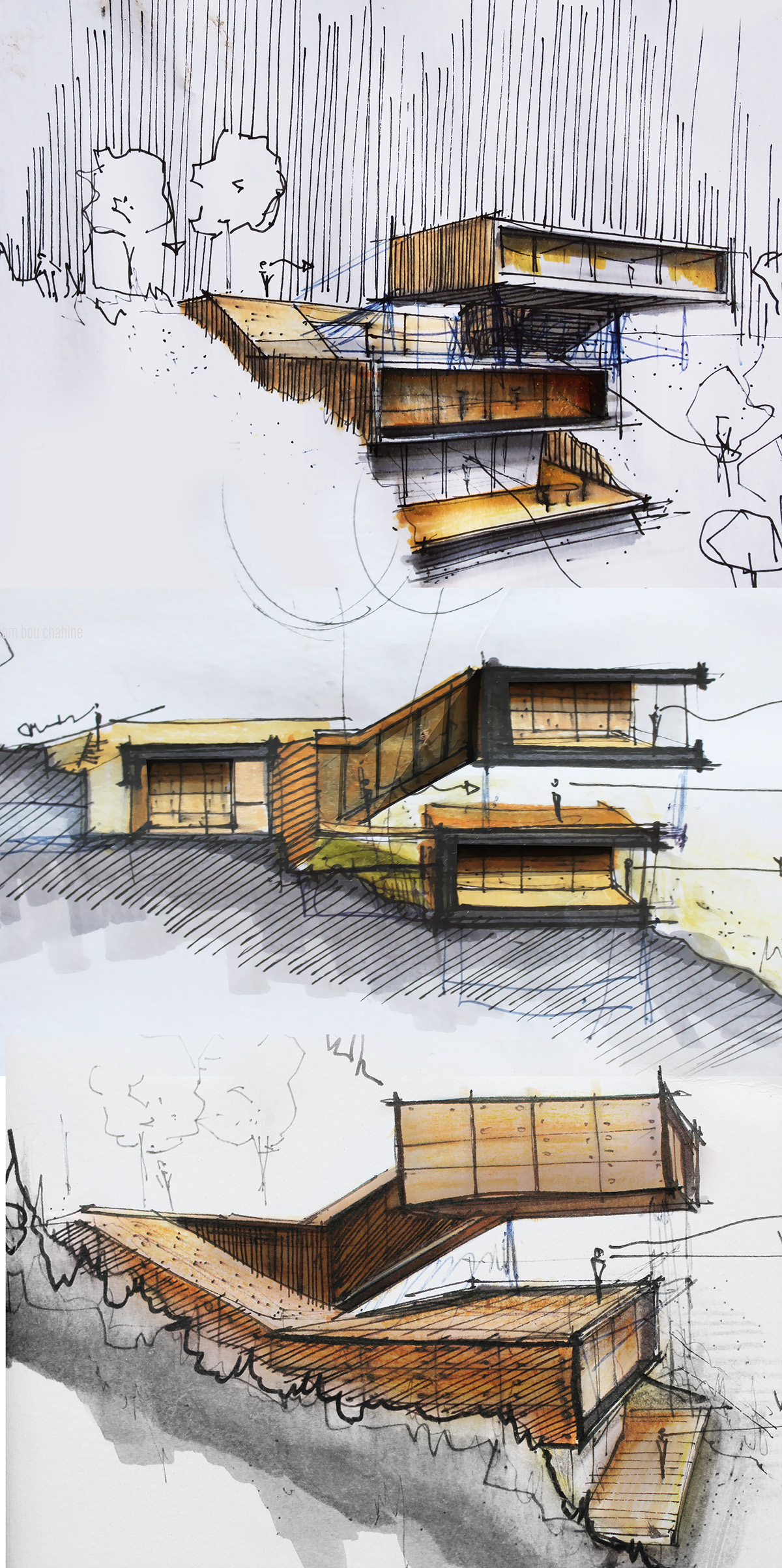 1200x2407 University Sketches On Behance - University Sketch