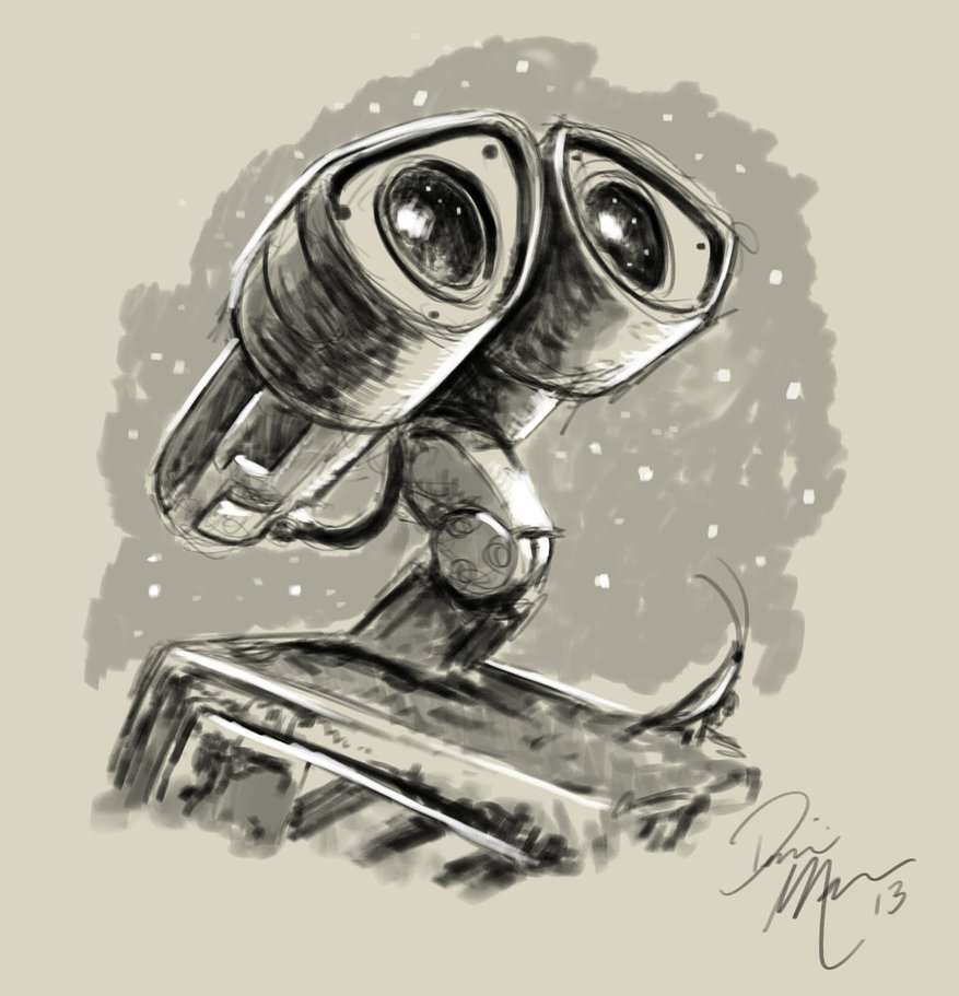 877x911 Wall E Warm Up Sketch By Dominic Marco - Up Sketch