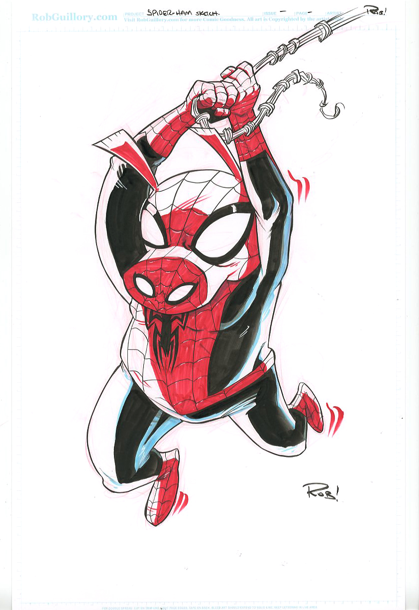 842x1224 Warm Up Sketch Spider Ham - Up Sketch