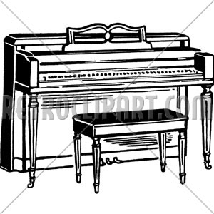 300x300 Upright Piano, - Upright Piano Sketch