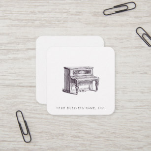 307x307 Upright Piano Business Cards Zazzle - Upright Piano Sketch
