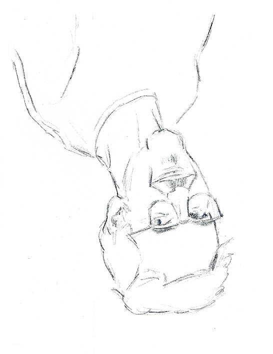546x709 Drawing From Photographs Drawing Right Side Up, Upside Down And - Upside Down Sketch