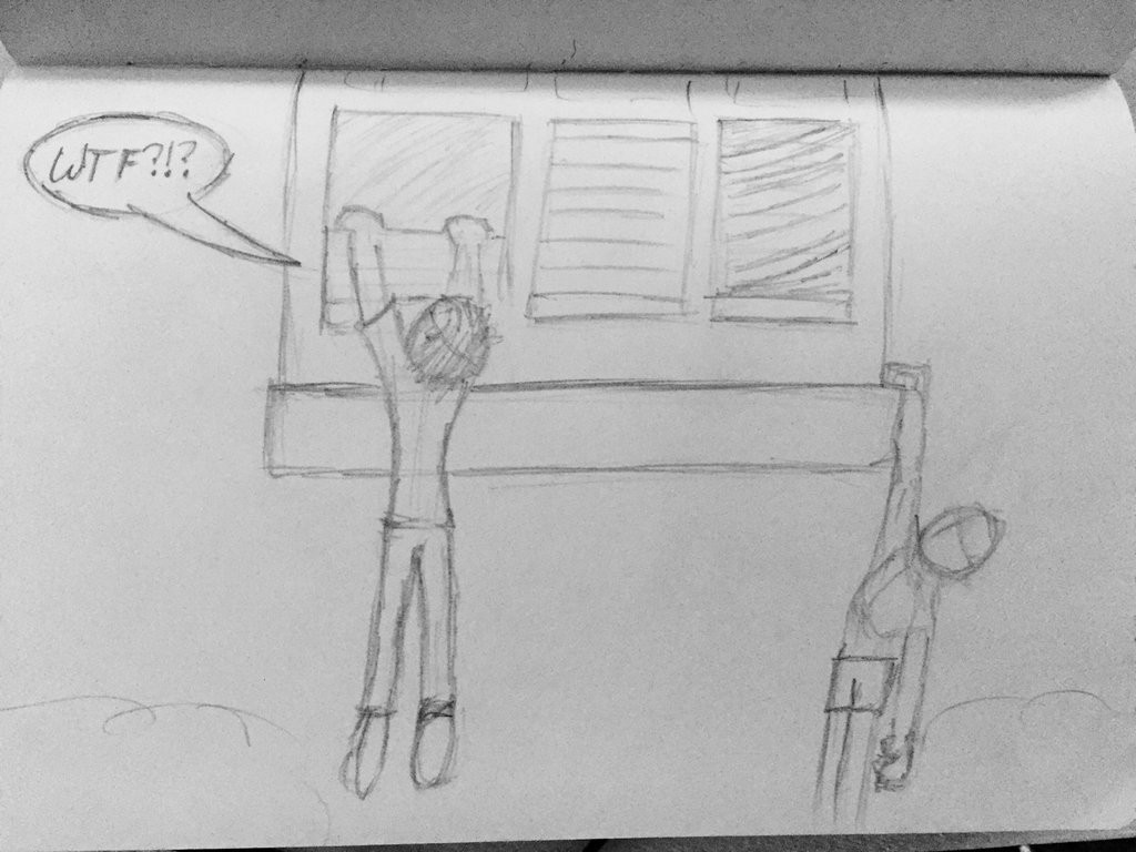 1024x768 His World Was Turned Upside Down [Sketch] By Rfoor - Upside Down Sketch