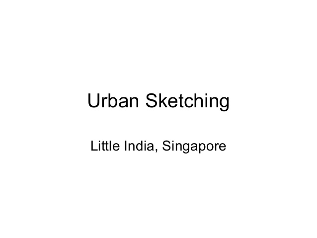 638x479 Urban Sketching Little India - Urban Sketch Font