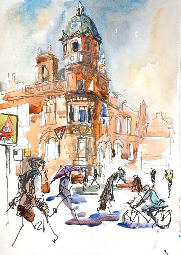 600x844 Manchester 2016 Day 2 Sketchers, Sketches And Urban Sketchers - Urban Sketching Watercolor