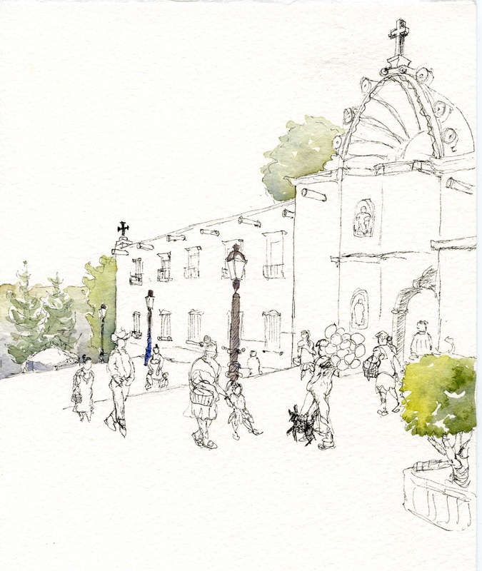 675x800 Urban Sketching Tutorial Watercolor Over Pen And Ink - Urban Sketching Watercolor