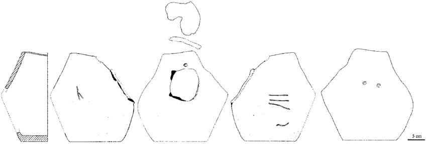 850x287 The Door Urn With Face Features Simris 23, Simris Par., Sweden - Urn Sketch