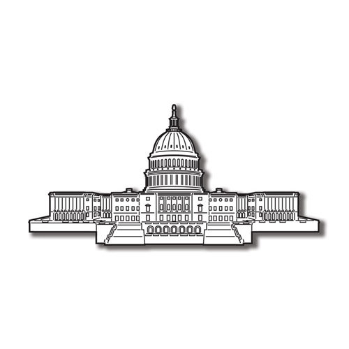 500x500 Scrapbook Customs - Us Capitol Sketch