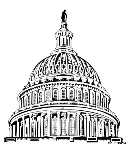 438x500 U. S. Capitol Dome Stock Image And Royalty Free Vector Files On - Us Capitol Sketch