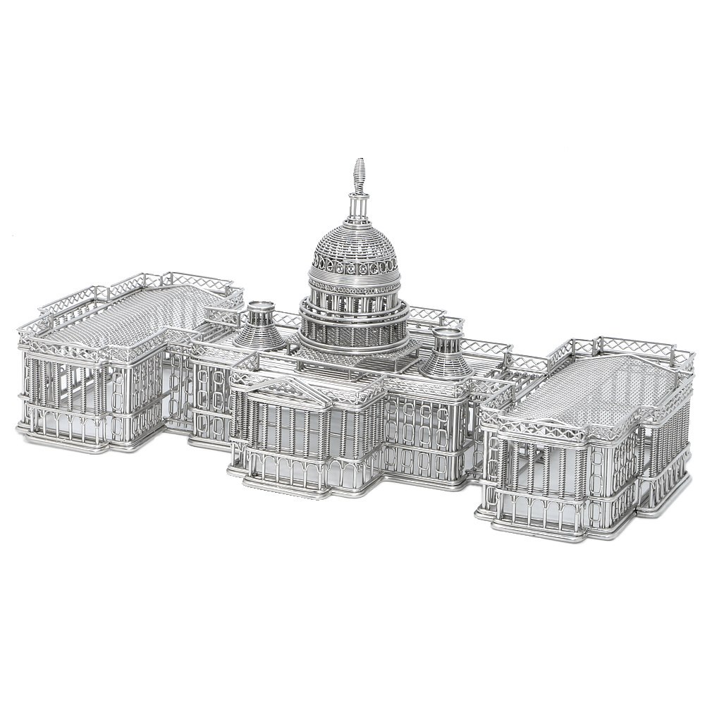 1010x1010 United States Capitol Wire Model, Steel Replica - Us Capitol Sketch