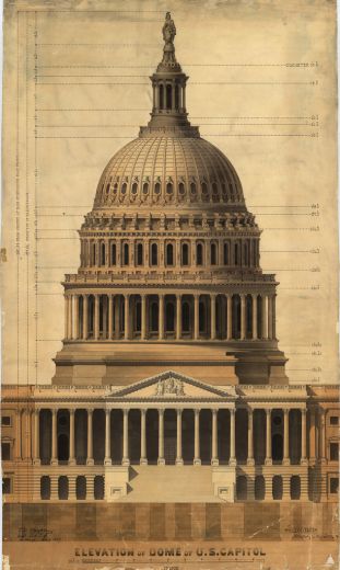 311x520 Capitol Dome Architect Of The Capitol - Us Capitol Sketch