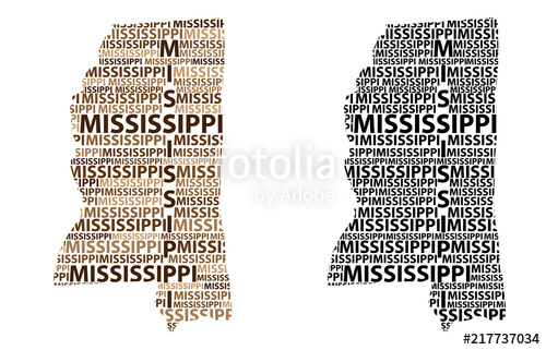 500x321 Sketch Mississippi (United States Of America) Letter Text Map - Us Map Sketch