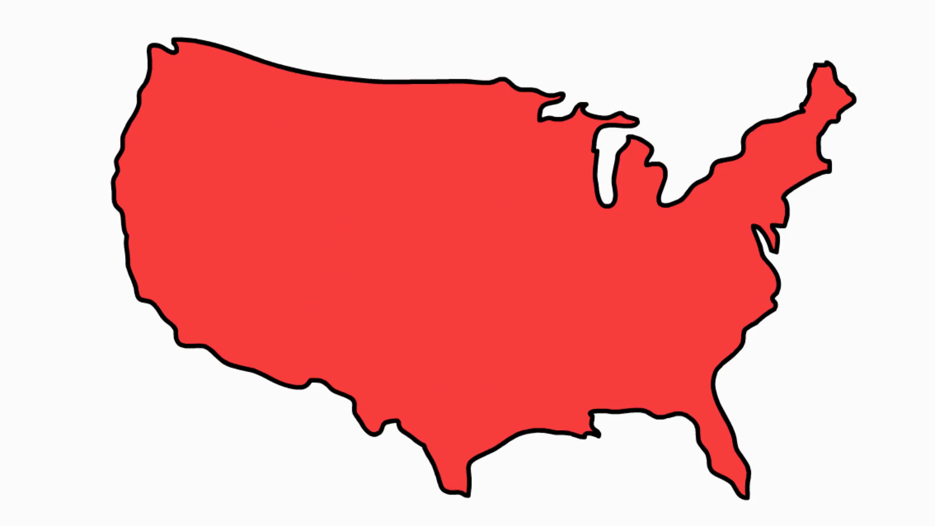 1920x1080 Usa Map Sketch Illustration Hand Drawn Animation Transparent - Usa Map Sketch