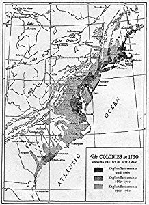 218x300 Usa. The Colonies In 1760 Showing Extent Of Settlement - Usa Map Sketch