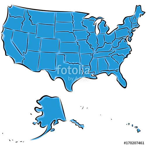 500x500 Usa Sketch Map Stock Photo And Royalty Free Images On - Usa Map Sketch