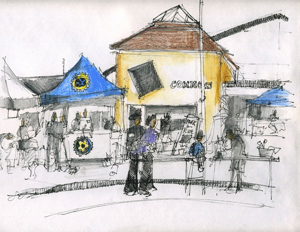 600x464 Urban Sketches Usa Art Conspiracy - Usa Sketch