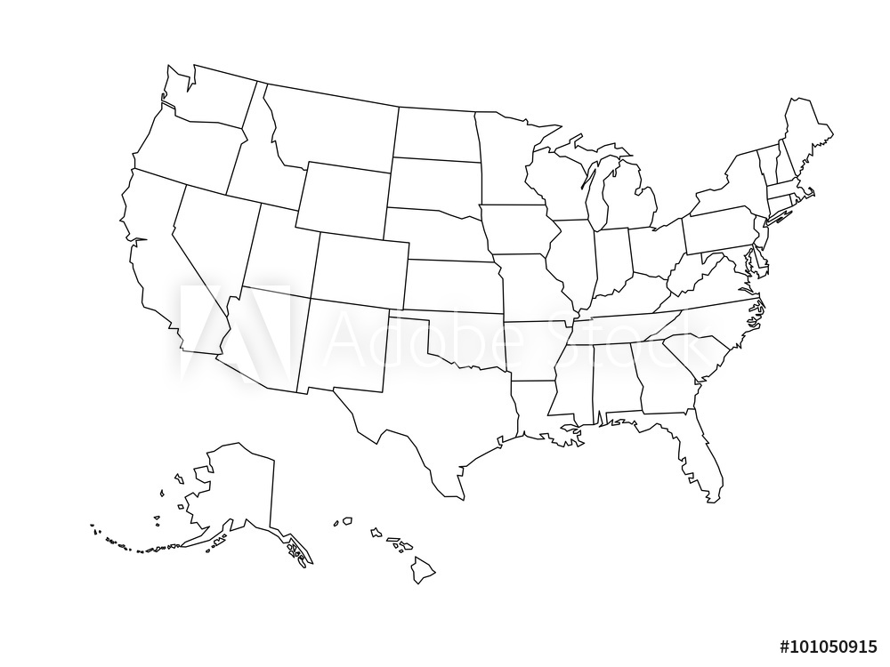 Usa Sketch Map at PaintingValley.com | Explore collection of Usa Sketch Map