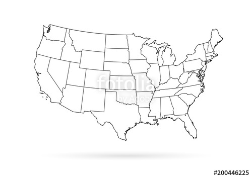 Usa Sketch Map at PaintingValley.com | Explore collection of Usa Sketch Map