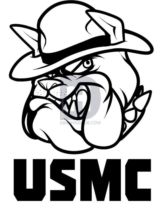 571x720 How To Draw Usmc, Marine Tattoo, Step By Step, Drawing Guide, By - Usmc Sketch