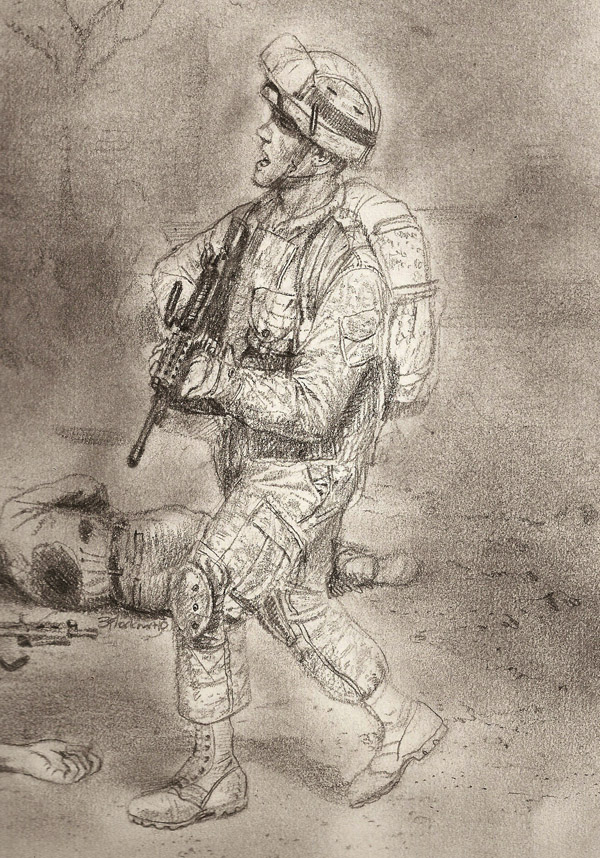 600x858 Us Marine Saw Sketch By Jesusfood - Usmc Sketch