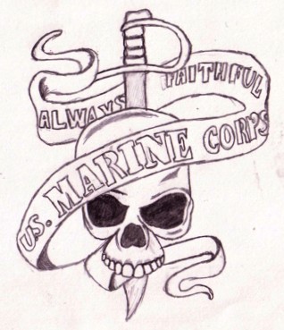 318x369 Usmc By Xxbytemexx - Usmc Sketch