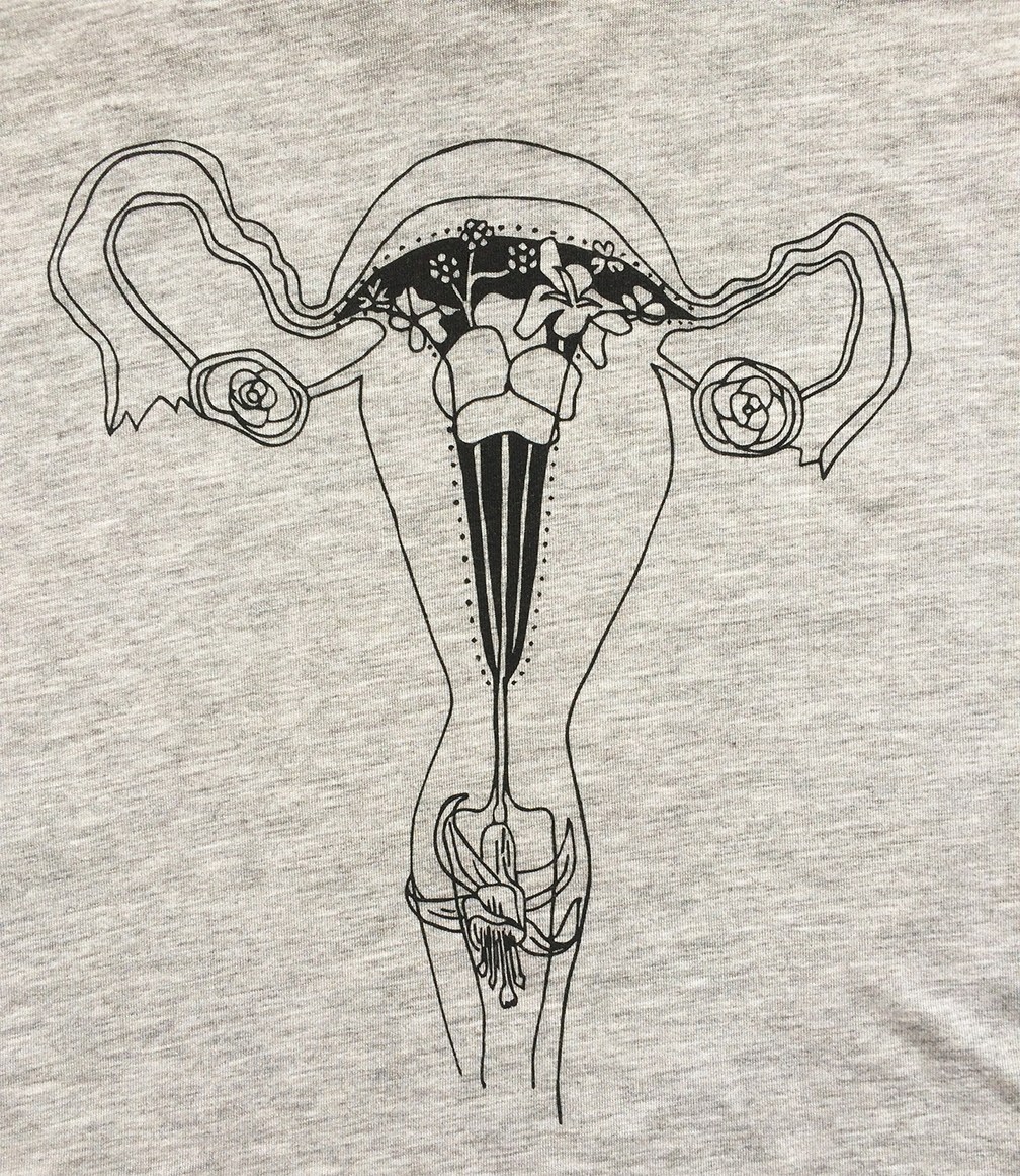1008x1162 Uterus Crop Top - Uterus Sketch