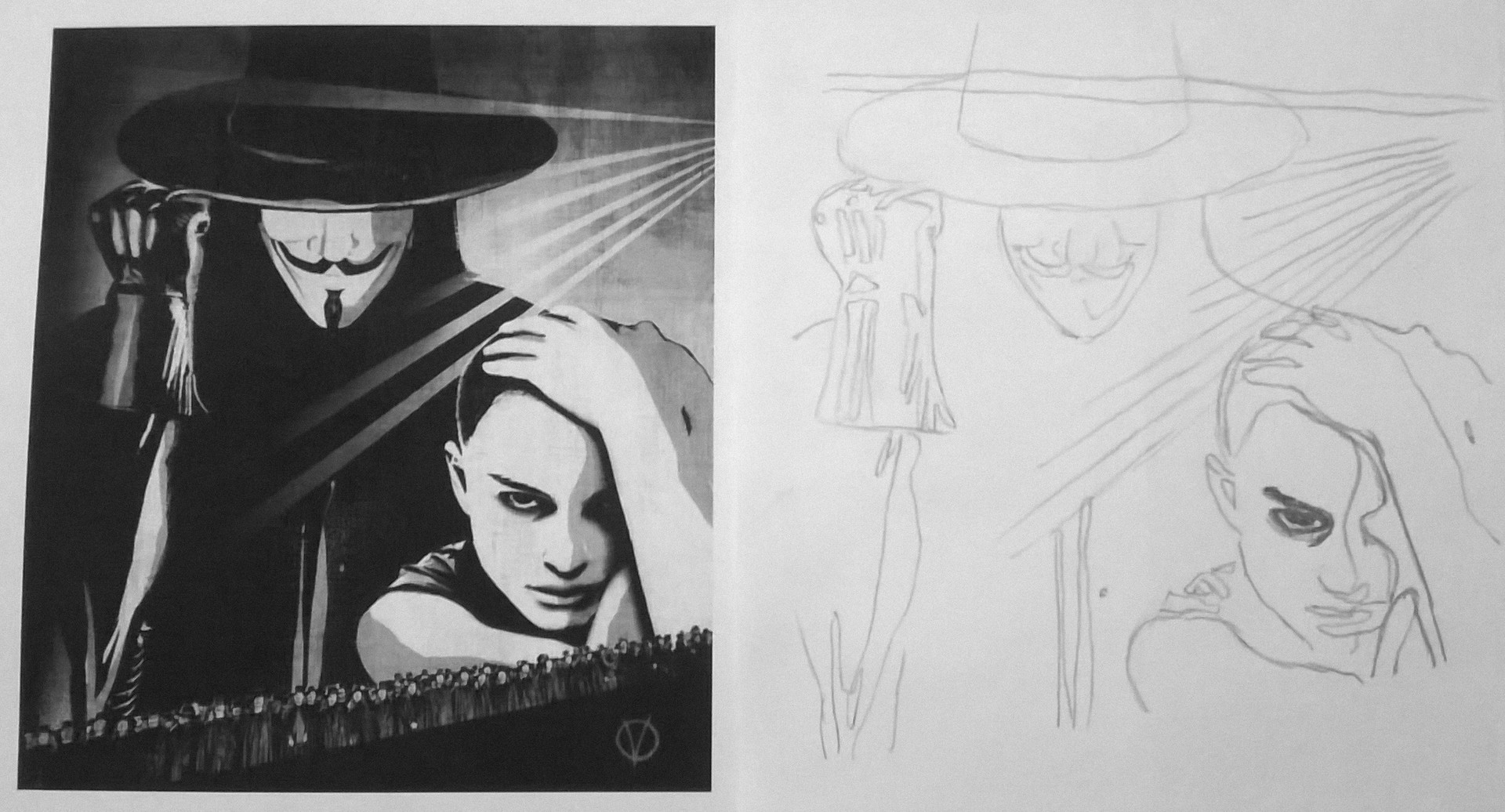 1920x1036 Artstation - V For Vendetta Sketch