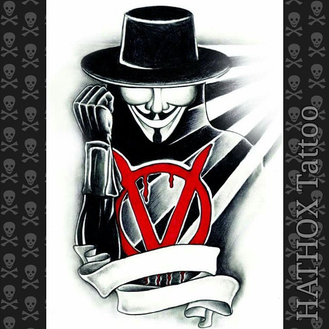 640x640 V For Vendetta - V For Vendetta Sketch