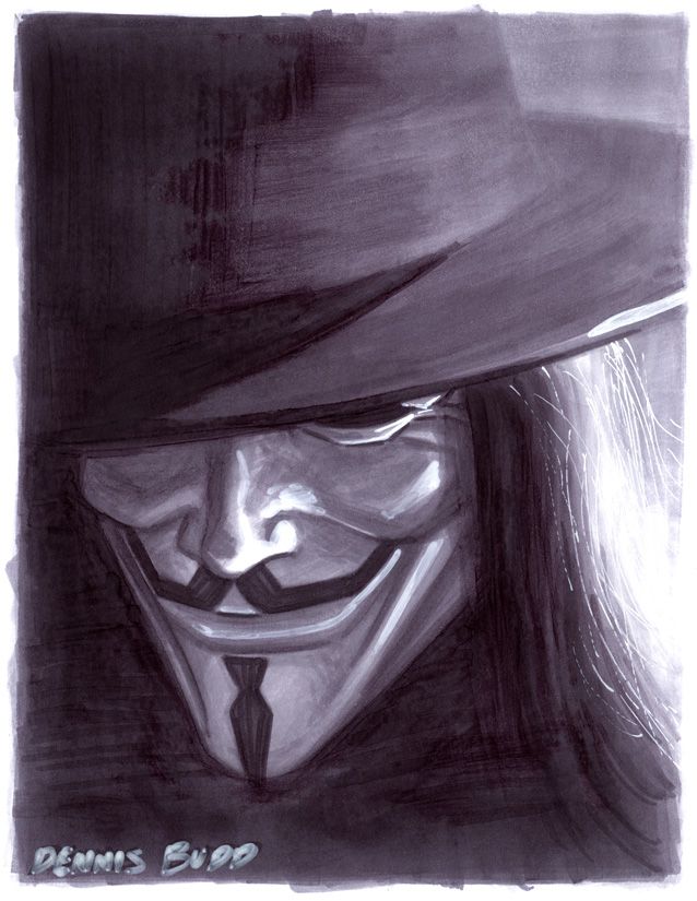 638x825 Convention Sketch 15 V For Vendetta By Dennisbudd - V For Vendetta Sketch
