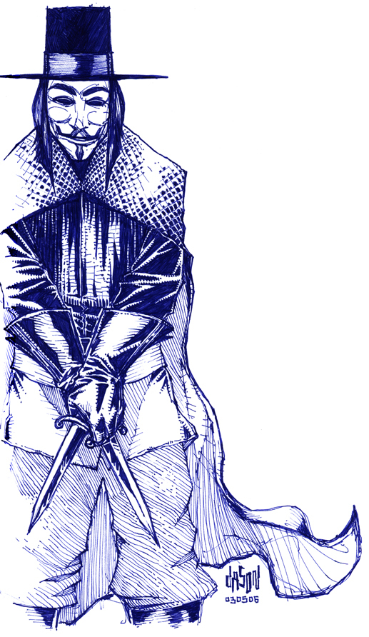517x892 V For Vendetta Sketch - V For Vendetta Sketch