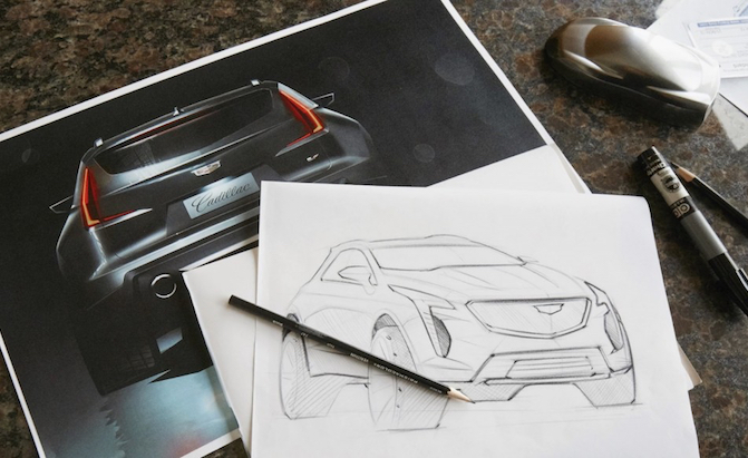 671x411 Cadillac Xt4 V Sport Shown In Official Sketch News - V Sketch