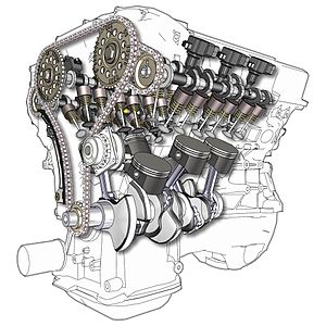 300x300 V6 Engine - V8 Engine Sketch