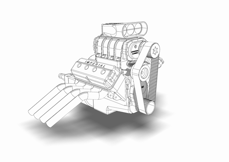 V8 Engine Sketch at Explore collection of V8