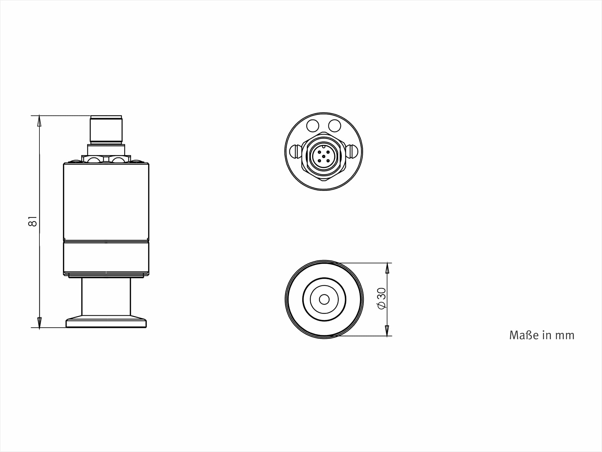 2047x1539 Piezo Vacuum Transducer, Chemical Resistant, 4 20 Ma, Model - Vacuum Sketch