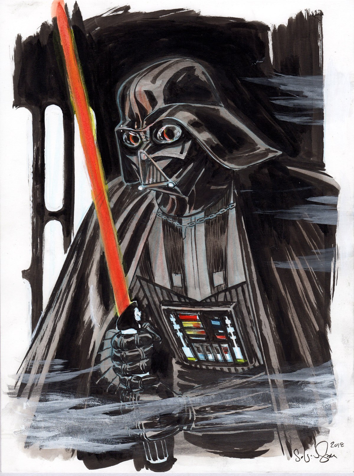 1200x1615 Darth Vader Sketch, My First! Salgood Sam - Vader Sketch
