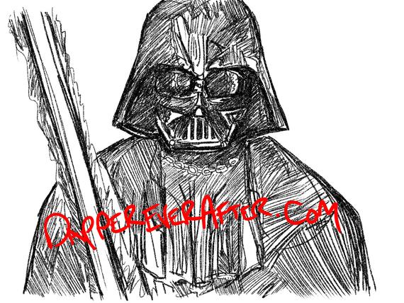 570x428 Vader Sketch Etsy - Vader Sketch
