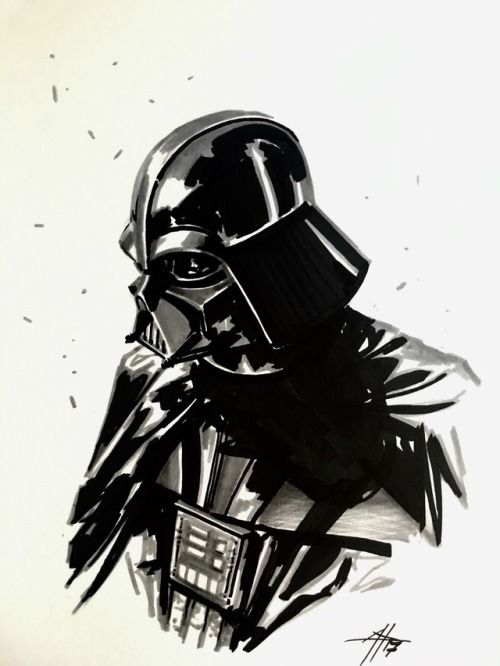 500x666 Gabrieledellotto Vader Convention Markers On - Vader Sketch