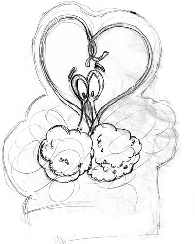 400x502 Index Of Imgarticles - Valentine Card Sketches