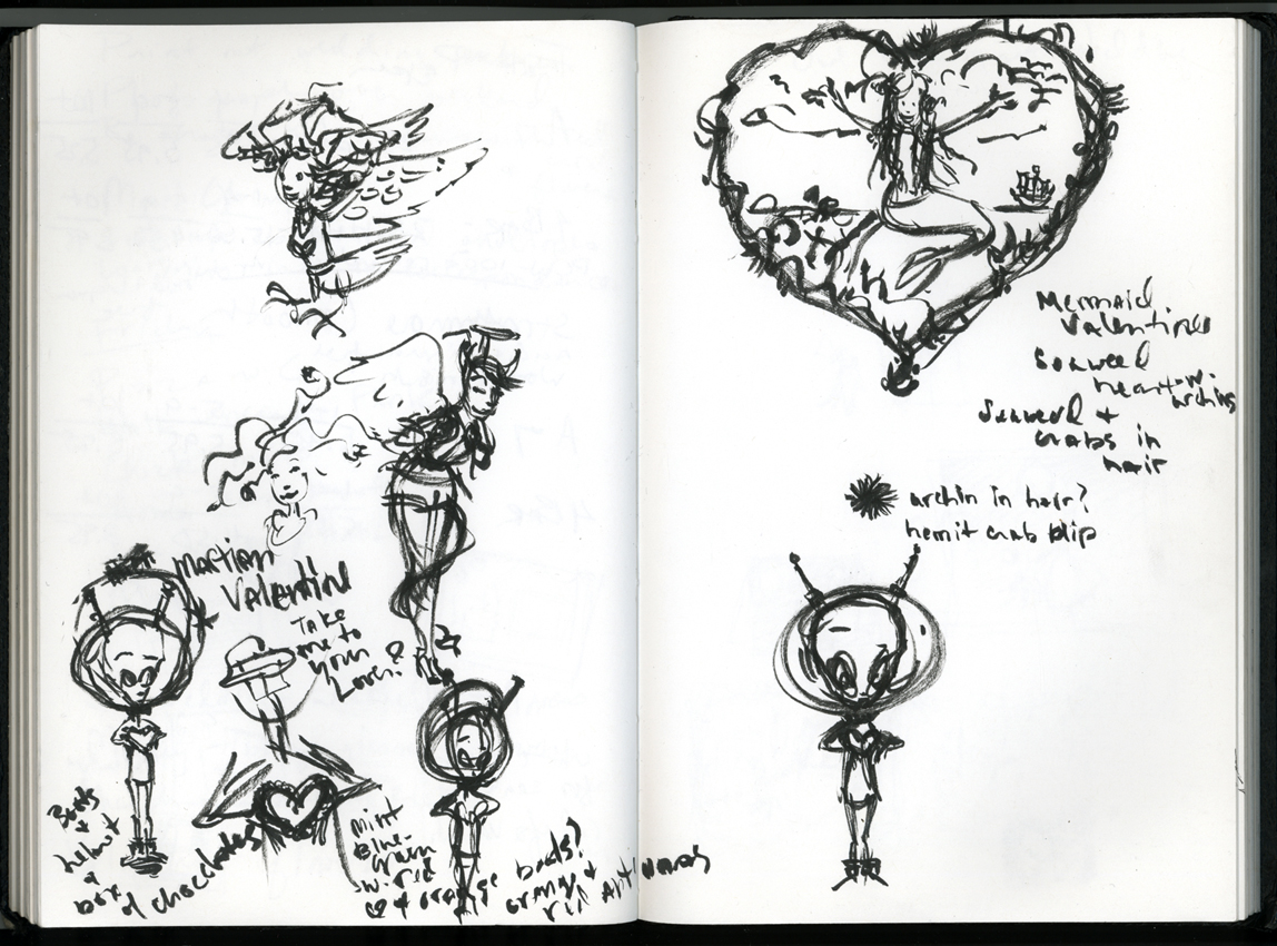 1148x850 The Art Of Snail Mail Sketches - Valentine Card Sketches