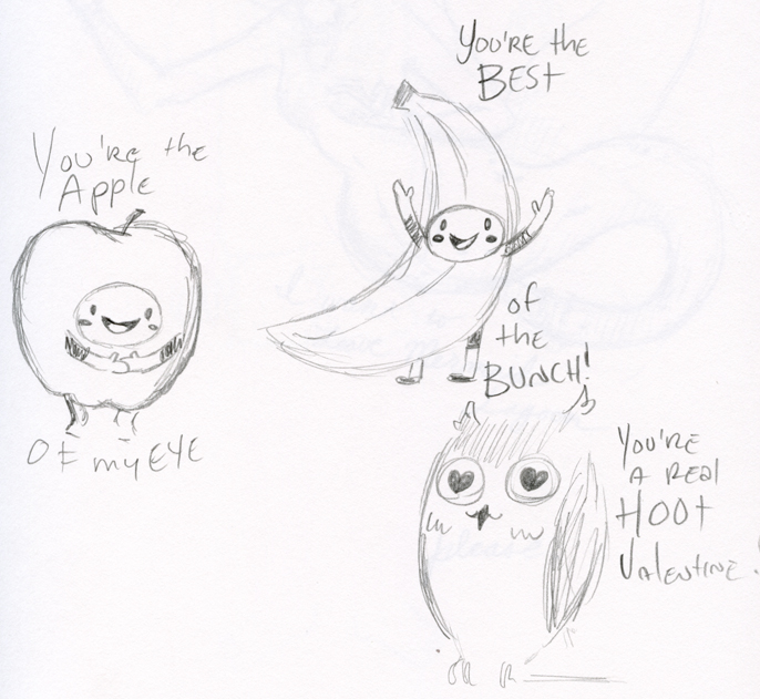 686x631 Valentine Sketches Kaypeewho - Valentine Sketches