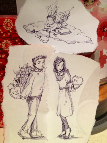 360x480 Love Dailyweekly Sketches By A Sketchcadet - Valentine Sketches