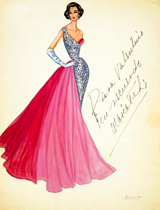 564x737 Valentino Designer Sketches House Of Retro - Valentino Sketches